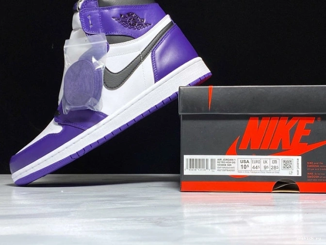 Rep Onekick 555088-500 Court OG Air Jordan Purple 1 High 0729